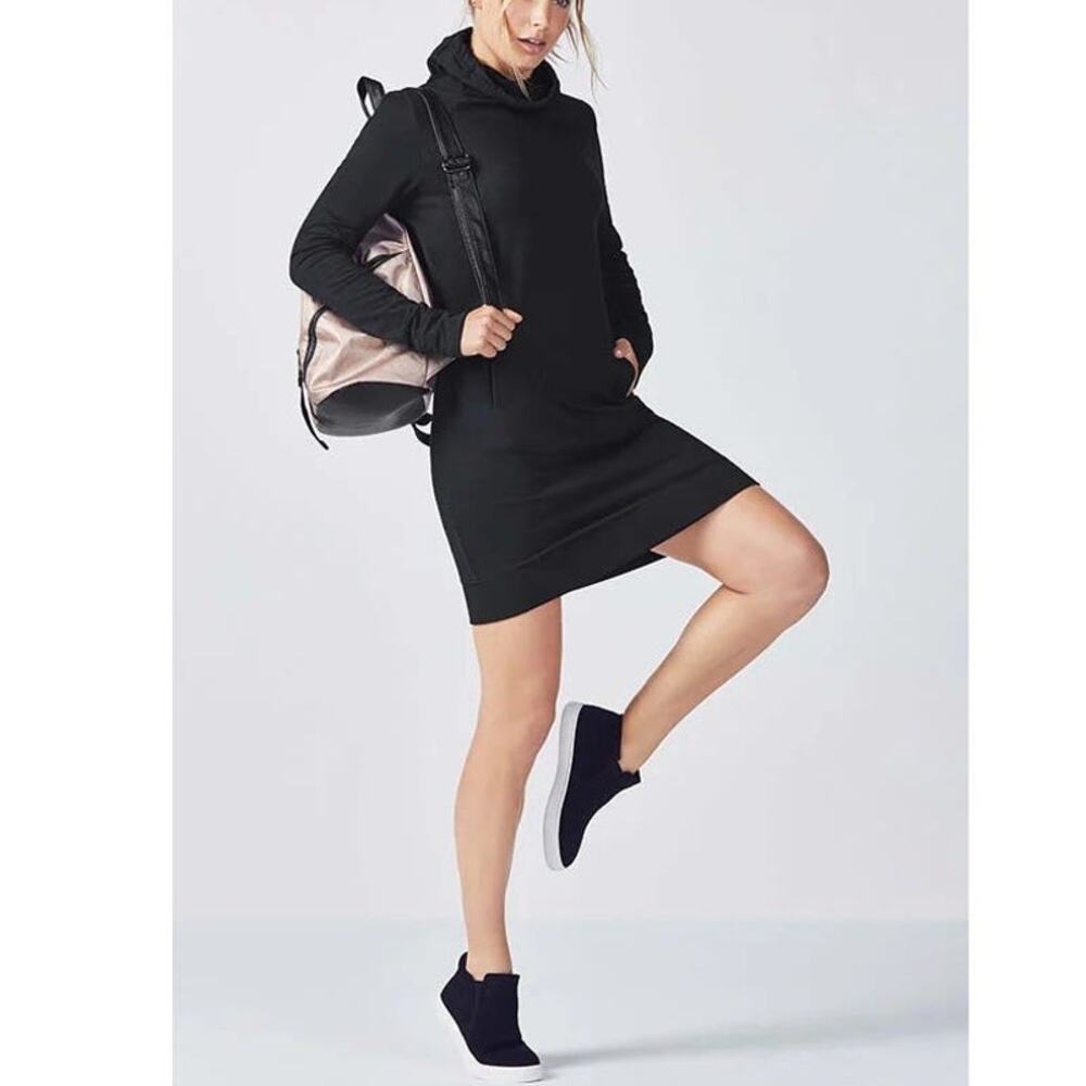Fabletics Liora Turtleneck Sweater Dress Black XS